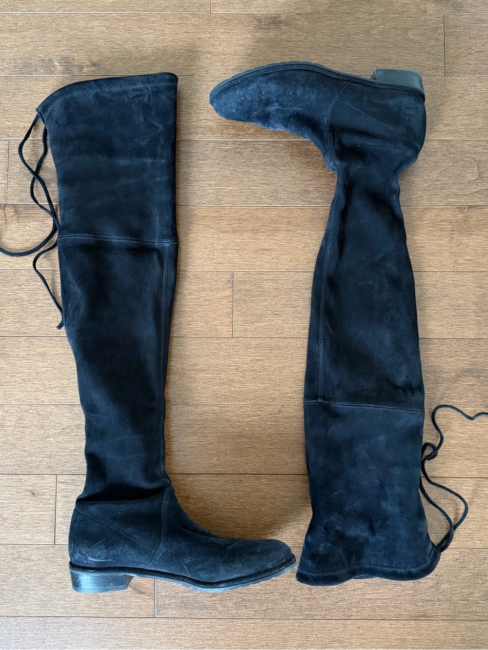 Stuart Weitzman Lowland Black Suede Boots